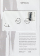 Denmark First Day Sheet With FDC Mi 1638 Paintings - Stamp Art By Claus Carstensen - Untitled - 2011 - Cartas & Documentos