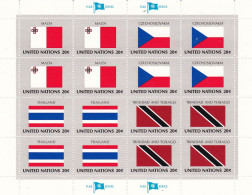 United Nations  Flag Of The Nations  MNH** Malta; Czechoslovakia; Thailand; Trinidad And Tobago - Blokken & Velletjes