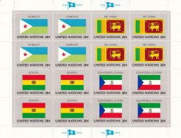United Nations  Flag Of The Nations  MNH** Djibouti; Sri Lanka; Bolivia; Eq. Guinea - Blokken & Velletjes