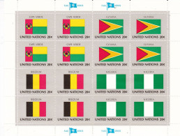 United Nations  Flag Of The Nations  MNH** Cape Verde; Guyana; Belgium; Nigeria - Blocks & Sheetlets