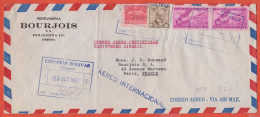 CUBA LETTRE RECOMMANDEE DE 1957 POUR PARIS FRANCE - Briefe U. Dokumente