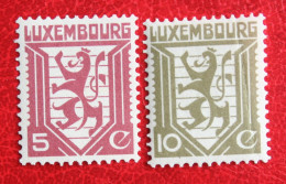 READ State Coat Of Arms Mi 232-233 Yv 231-232 1930 Ongebruikt / MH Luxembourg Luxemburg - 1926-39 Charlotte Rechtsprofil