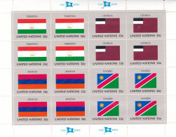 United Nations  Flag Of The Nations  MNH** Tajikistan; Georgia; Armenia; Namibia - Hojas Y Bloques