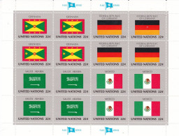 United Nations  Flag Of The Nations  MNH** Grenada; Germany; Saudi Arabia; Mexico - Hojas Y Bloques