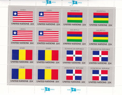 United Nations  Flag Of The Nations  MNH** Liberia; Mauritius; Chad; Dominican Republic - Hojas Y Bloques