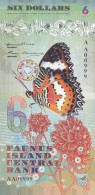 Faunus Island 6 Dollars 2020 PAPILLON Emission Privée UNC - Fictifs & Spécimens