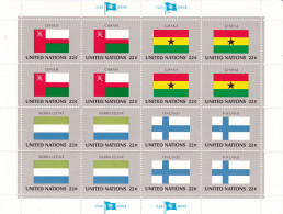 United Nations  Flag Of The Nations  MNH** Oman; Ghana; Sierra Leone; Finland - Hojas Y Bloques