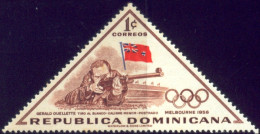 OLYMPICS-1956-MELBOURNE- RIFLE SHOOTING - ODD SHAPED -DOMINICANA-MNH-A5-108 - Estate 1956: Melbourne