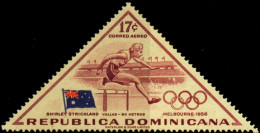 OLYMPICS-1956-MELBOURNE- ATHLETICS - ODD SHAPED -DOMINICANA-MNH-A5-108 - Estate 1956: Melbourne