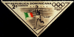 OLYMPICS-1956-MELBOURNE- ATHLETICS - ODD SHAPED -DOMINICANA-MNH-A5-108 - Summer 1956: Melbourne