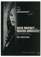 CPM - Reproduction D'affiche De Cinéma - Ma Soeur, Mon Amour (Bibi Anderson) - Publicidad