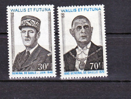 Wallis Et Futuna  180/181 De Gaulle Neuf  ** MNH Sin Charnela Cote 28 - Unused Stamps