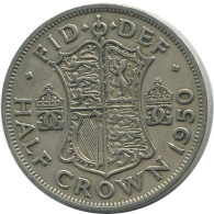 HALF CROWN 1950 UK GROßBRITANNIEN GREAT BRITAIN Münze #AH012.1.D - K. 1/2 Crown