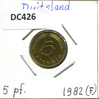 5 PFENNIG 1982 F BRD DEUTSCHLAND Münze GERMANY #DC426.D - 5 Pfennig