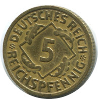 5 REICHSPFENNIG 1935 A DEUTSCHLAND Münze GERMANY #AD816.9.D - 5 Reichspfennig