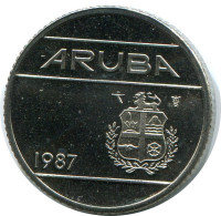 10 CENTS 1987 ARUBA Münze (From BU Mint Set) #AH074.D - Aruba