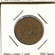1 CENT 1964 SIERRA LEONE Münze #AS385.D - Sierra Leona