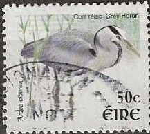 IRELAND 2002 New Currency. Birds - 50c. - Grey Heron FU - Oblitérés