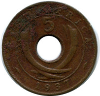 5 CENTS 1937 OSTAFRIKA EAST AFRICA Münze #AP873.D - British Colony