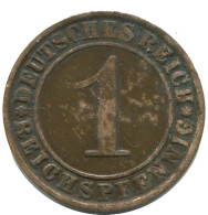 1 REICHSPFENNIG 1924 J DEUTSCHLAND Münze GERMANY #AD461.9.D - 1 Rentenpfennig & 1 Reichspfennig