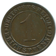 1 REICHSPFENNIG 1928 F DEUTSCHLAND Münze GERMANY #AE213.D - 1 Rentenpfennig & 1 Reichspfennig