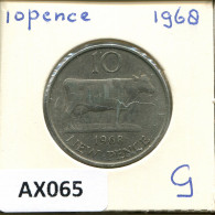 10 PENCE 1968 GUERNSEY Münze #AX065.D - Guernesey