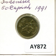 50 RUPIAH 1991 INDONESISCH INDONESIA Münze #AY872.D - Indonésie