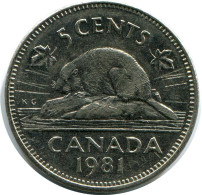 5 CENTS 1981 KANADA CANADA Münze #AZ258.D - Canada