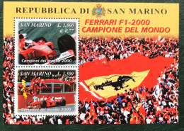 San Marino - VEL1/12 - MNH - 2001 - Michel 28 - Winnaar Grand Prix - Blocchi & Foglietti