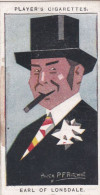 39 Earl Of Lonsdale -   Straight Line Caricatures 1926 - Players Cigarette Card - Player's