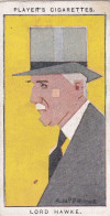 28 Lord Hawke -   Straight Line Caricatures 1926 - Players Cigarette Card - Player's