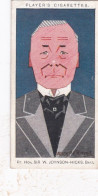 32 Sir Joynson Hicks -   Straight Line Caricatures 1926 - Players Cigarette Card - Player's