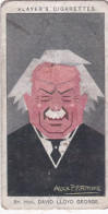 337 David Lloyd George -   Straight Line Caricatures 1926 - Players Cigarette Card - Player's