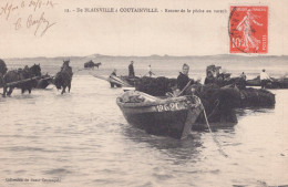 50 / DE BLAINVILLE A COUTAINVILLE / RETOUR DE LA PECHE AU VARECH / TRES JOLI PLAN - Blainville Sur Mer