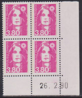 FRANCE N° 2624** MARIANNE DE BRIAT COIN DATE 26/2/90 - 1990-1999