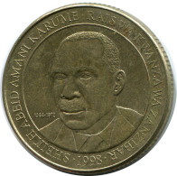 200 SHILLINGI 1998 TANZANIA Coin #AP950.U - Tansania