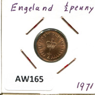 HALF PENNY 1971 UK GREAT BRITAIN Coin #AW165.U - 1/2 Penny & 1/2 New Penny