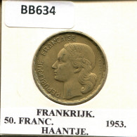 50 FRANCS 1953 FRANCE Coin #BB634 - 50 Francs