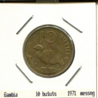 10 BUTUTS 1971 GAMBIA Coin #AS389.U - Gambia