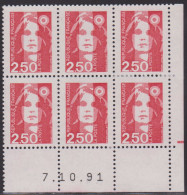 FRANCE N° 2715** TD6 MARIANNE DE BRIAT COIN DATE 7/10/91 - 1990-1999