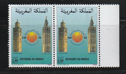 2 Timbres. Exposition Universelle De Séville 1992. Yvert Et Tellier N° 1129. 1992. - 1992 – Sevilla (Spanje)