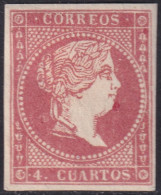 Spain 1856 Sc 45 España Ed 48 MH* Disturbed Gum - Unused Stamps