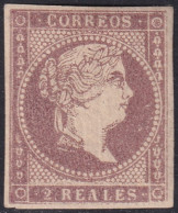 Spain 1856 Sc 47 España Ed 50 MH* Cracked Gum - Unused Stamps