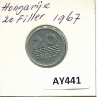 20 FILLER 1967 HUNGRÍA HUNGARY Moneda #AY441.E - Hongrie