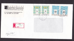 Hungary: Registered Cover, 1995, 4 Stamps, Textile Motives, Heritage, R-label (minor Damage) - Covers & Documents