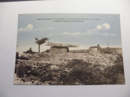 A524.  CPA.07. SAINT-ALBAN-sous-SAMPZON. (Ardèche) .Le Plus Grand Dolmen.. Beau Plan . Ecrite - Joyeuse