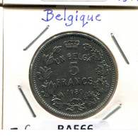 5 FRANCS 1930 BÉLGICA BELGIUM Moneda FRENCH Text #BA566.E - 5 Francs & 1 Belga