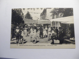 A524.  CPA.07. SAINT-ALBAN-sous-SAMPZON. (Ardèche) .Fête Votive 1922.. Beau Plan Animé. Non Ecrite - Joyeuse