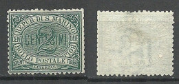 SAN MARINO 1877 Michel 1 (*) Ohne Gummi/mint No Gum - Neufs