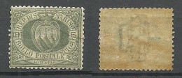 SAN MARINO 1892 Michel 13 Bollo Postale 5 Cen. O (original Gum MNH) - Usados